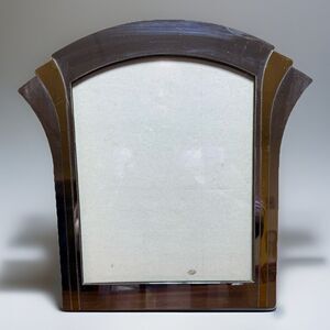 Vintage MCM Brass Silver Tone Picture Frame Hollywood Regency 8x10
